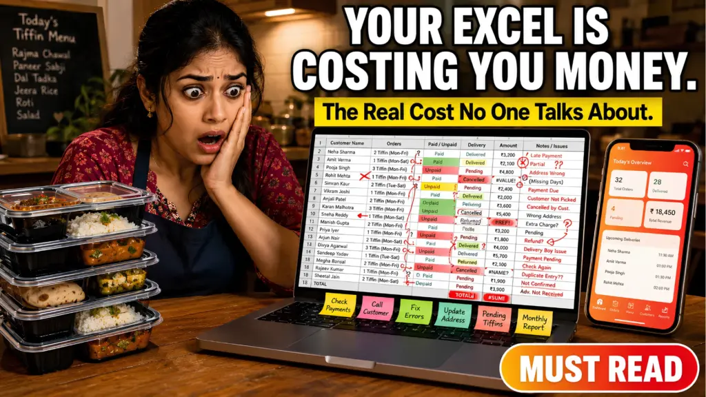 Excel vs Tiffin Software: Real Costs Every Tiffin Owner Should Know